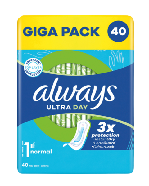 Always Binden Ultra Day Normal Groesse 1, 40 Stueck